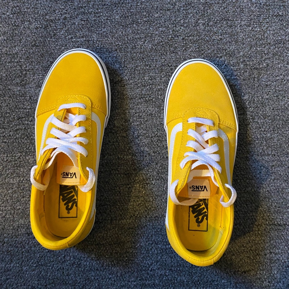 Vans Vibrant Yellow and White Sneakers